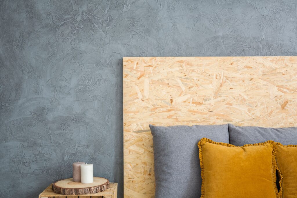 Tête de lit en bois brut